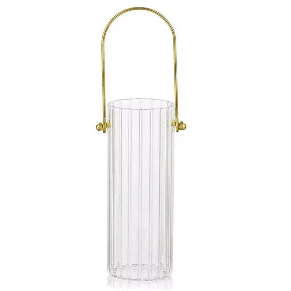 Стеклянная ваза для цветов с ручкой 24.5 см Киев - изображение 1