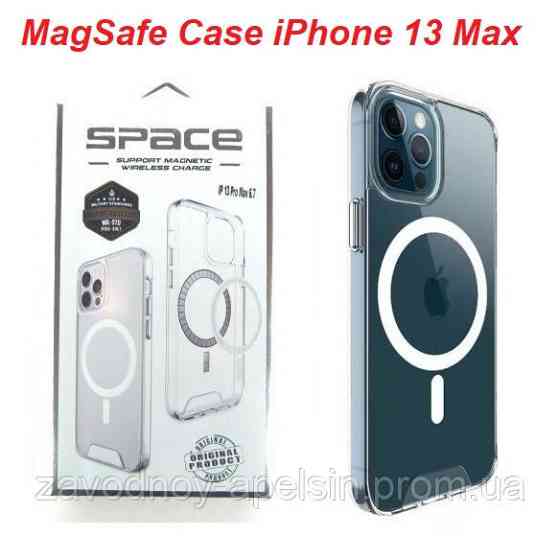 Iphone 13 Pro Max Прозорий чохол Space MagSafe (TPU+PC) Одесса
