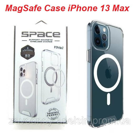 Iphone 13 Pro Max Прозорий чохол Space MagSafe (TPU+PC) Одесса - изображение 1