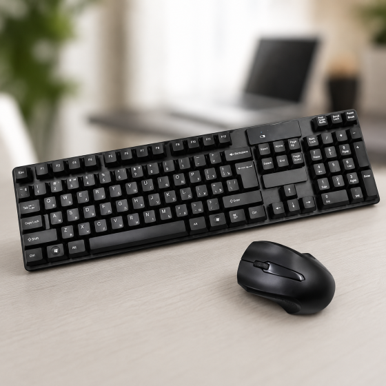 Бездротовий комплект клавіатура та миша KEYBOARD Wireless TJ 808: комплект 2в1 з USB-адаптером для ПК, ноутбука Одеса