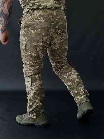 Тактические мужские пиксельные летние усиленные штаны G-2 Risen ,военные штаны рип стоп с липучками под колено Львов