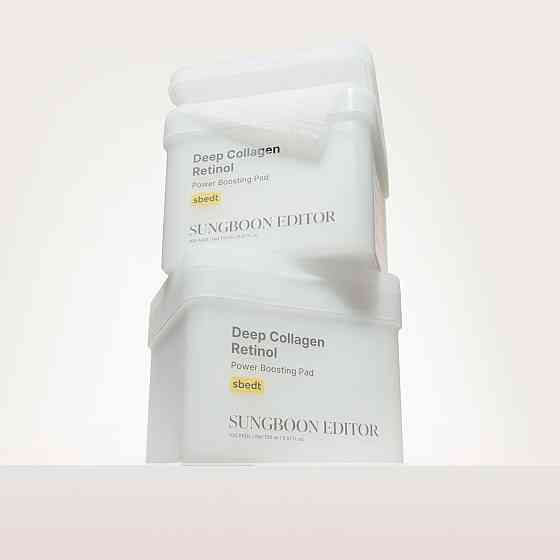 Педи для обличчя з ретинолом Deep Collagen Retinol Power Boosting Pad Sungboon Editor 150 мл (100 шт) Київ