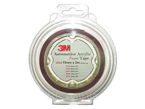 Скотч двосторонній. 3 М (32319) 6мм х2м x0.8мм 2шт/блістер (упаков.) Вінниця