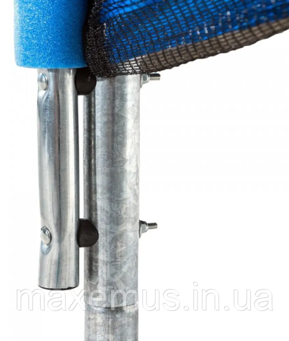 Батут Atleto 183 см (6 ft) с защитной сеткой и лестницей детский садовый батут синий Blue Edition Мостиська - фото 5