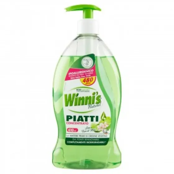Засіб для миття посуду Winni Piatti Concentrato de Fiori Lime, лайм із дозатором, 610 мл Львів