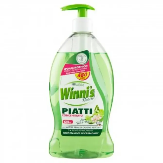 Засіб для миття посуду Winni Piatti Concentrato de Fiori Lime, лайм із дозатором, 610 мл Львів - фото 1