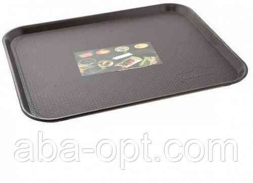 Піднос "Антисліп" для офіціанта кавого кольору прямокутний 46 х 36 см (шт) Одеса