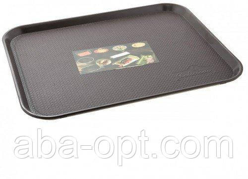 Піднос "Антисліп" для офіціанта кавого кольору прямокутний 46 х 36 см (шт) Одеса - фото 1