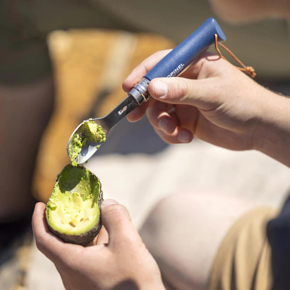 Набор Ложка - Вилка + салфетка из микрофибры для Opinel No.8 