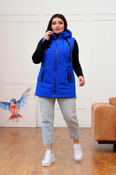 Жіноча курточка демісезонна трансформер. Куртка жилет весни-осінь. 52-66р Київ - фото 2