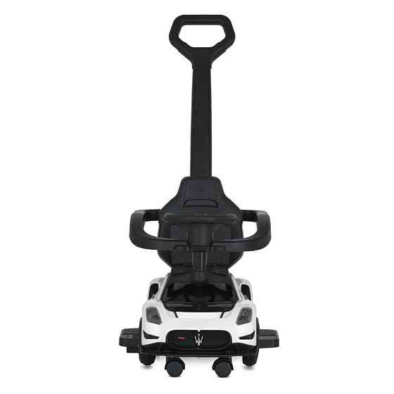 Дитяча каталка-толокар 2 в 1 M 5106-1 білий, з батьківською ручкою Вінниця