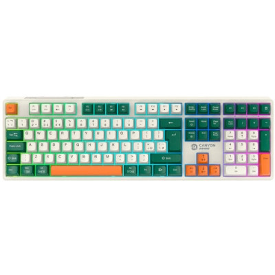 Клавіатура Canyon Shadder GKW-11 RGB Silent Wireless/Bluetooth/USB UA White (CND-SKBW11) Вінниця - фото 1