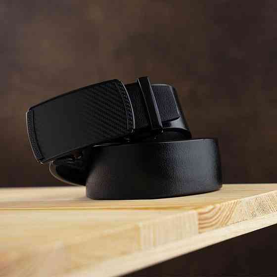 Ремень мужской c пряжкой мелкий ромб Vintage 20285 Черный Киев