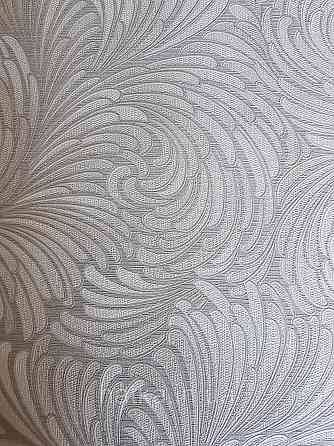 Шпалери метрові вінілові на флізелін Grandeco Poem геометрія абстракція мазки віяло білі на сірому Київ