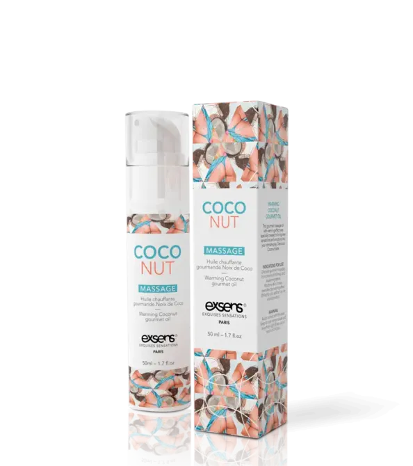 Масажна олія EXSENS Coconut 50 мл розігріває, без цукру, без парабенів, їстівне Львів - фото 1