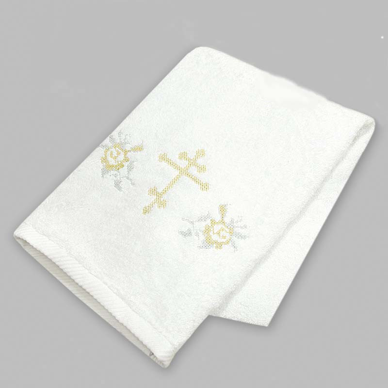 Рушники махрові «Крижма» 140х70 білий Київ - фото 1