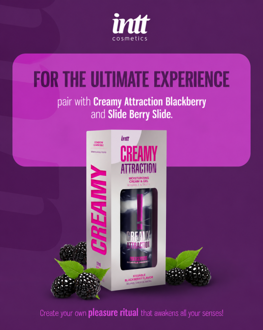 Крем-гель для тела Intt Creamy Attraction Blackberry, для поцелуев, 100 мл Sex Aura Київ - фото 8
