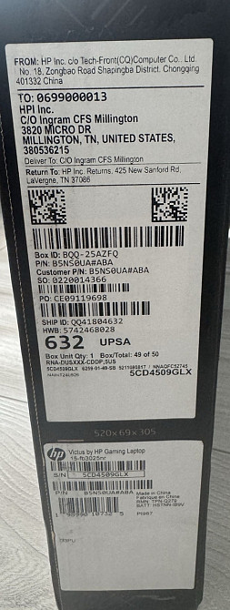 Ноутбук HP Victus 15.6 ryzen7rtx4050 1TB Київ - фото 2