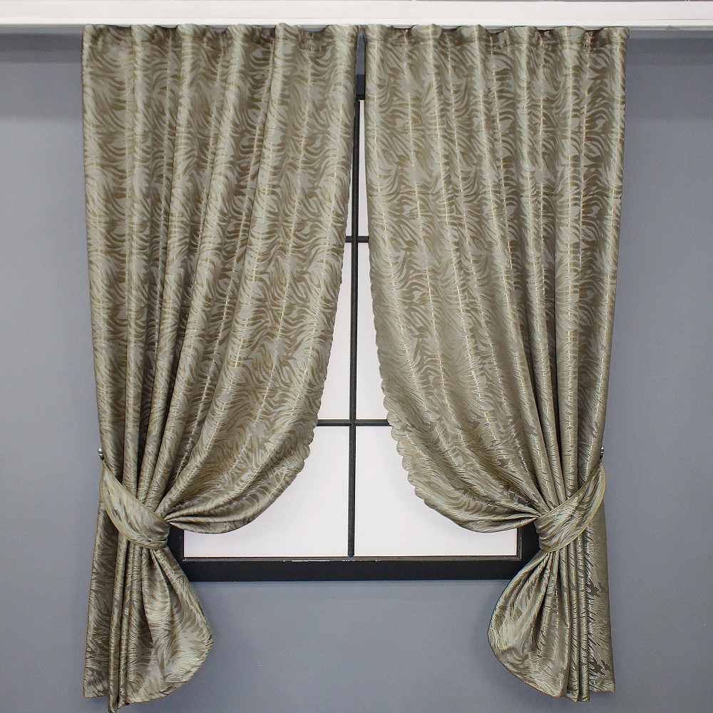 Комплект коротких штор VR-Textil Жакард Magic № 1605ш Бежевий 145х170 см 2 шт (35-0249) Киев - изображение 1