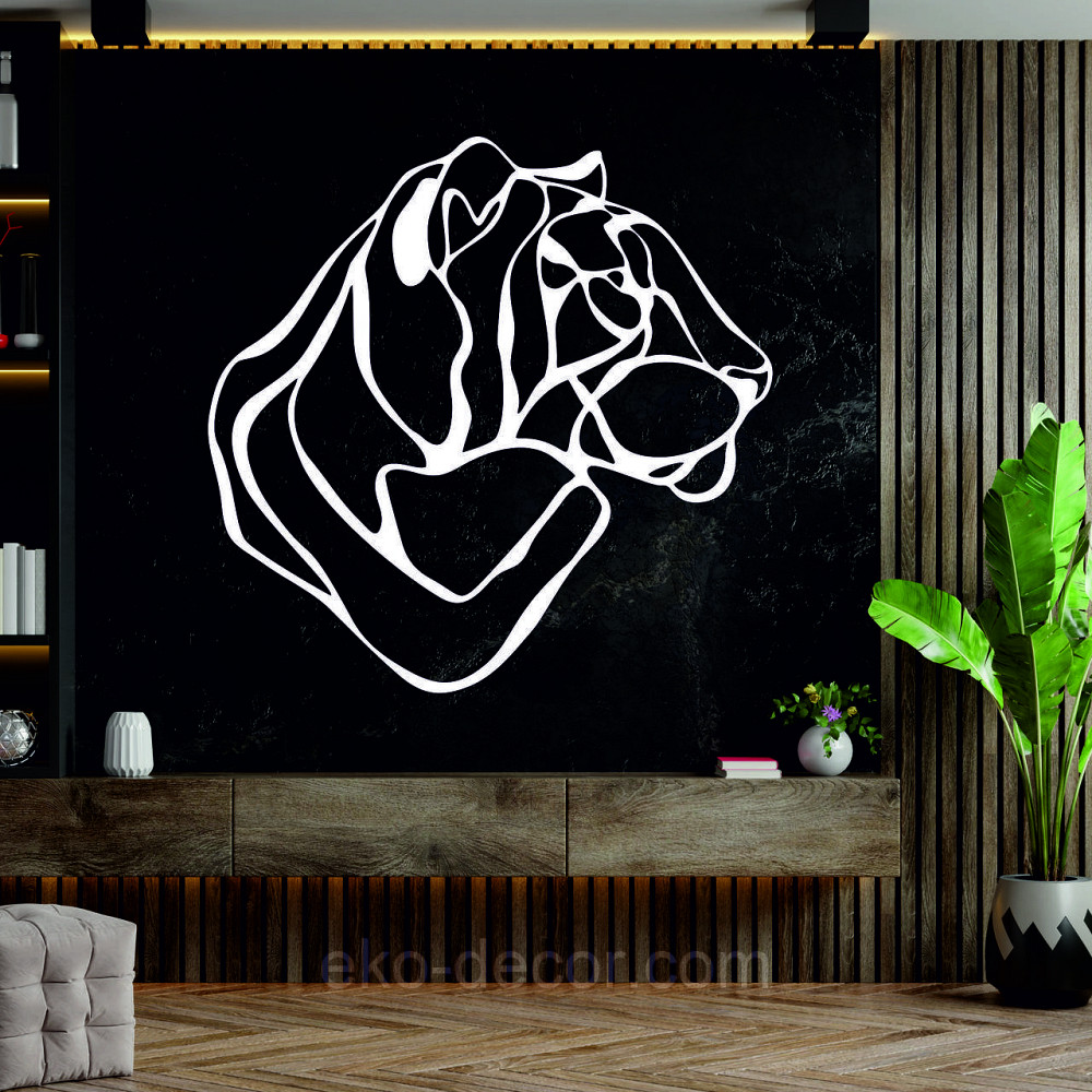 Декоративное настенное Панно «Тигр» Декор на стену 90*90 см, Белый Киев - изображение 1