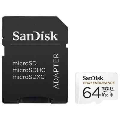 Карта памяти SanDisk 64GB microSDXC class 10 UHS-I U3 V30 High Endurance (SDSQQNR-064G-GN6IA) Винница