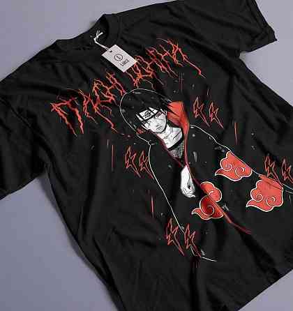 Футболка аниме Наруто оверсайз (S/M/L) Черний AnimeJ0986 Днепр