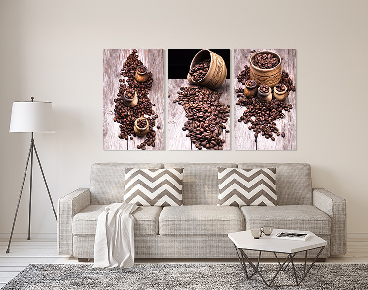Модульная картина в гостиную / спальню  Кавові зерна     ART-284_3A 100х150 см Киев - изображение 2