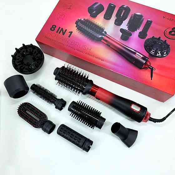 Фени стайлери для волосся VGR 8 в 1 V-488, Фен з різними насадками для укладання, Фен брашинг XB-71 Івано-Франківськ