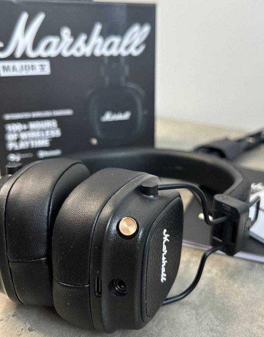 Навушники Marshall Major 5 чорні — Bluetooth 100 годин без підзарядки. Харків - фото 3