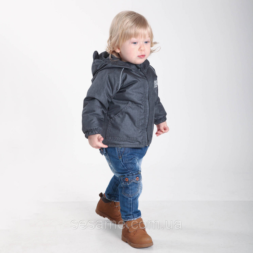 Дитяча куртка парку демісезонна Графіт 74 см Харків - фото 6