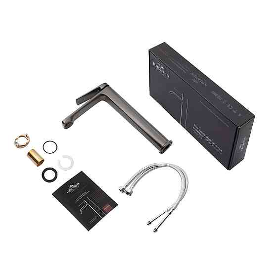 Смеситель для раковины высокий Kroner KRP Makon - GRP010-3 графит Киев