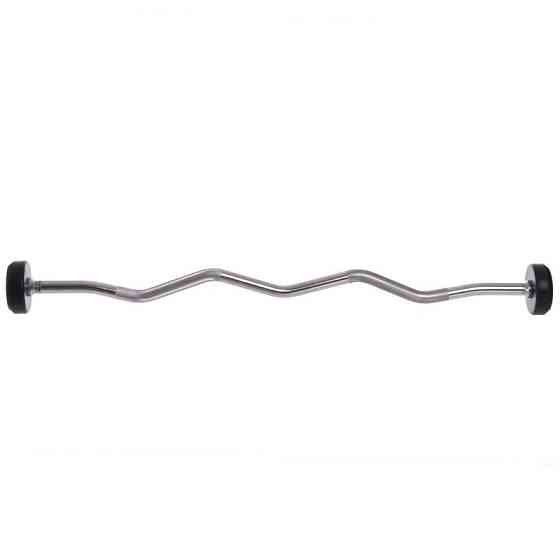 Штанга фіксована вигнута прогумована Zelart 2687-5 довжина 95 см 5 кг Київ