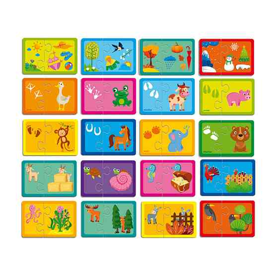 Пазли "Знайди пару. Пори року. Чиї сліди? Хто сховався" VT5003-04 Укр Вінниця