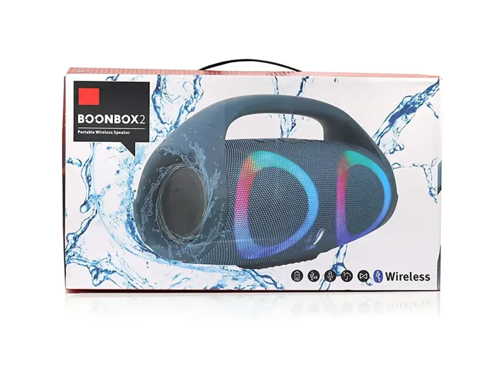 Портативний мінідинамік Bluetooth Boombox 2 B15 з RGB підсвіткою, потужний звук, підтримка USB/TF/FM Одеса - фото 8