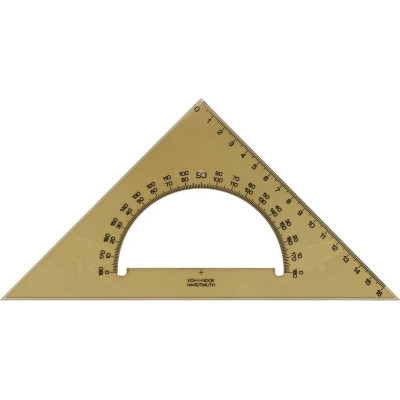 Лінійка Koh-i-Noor Трикутник 45/177 з транспортиром, димчастий (745640) Вінниця - фото 1