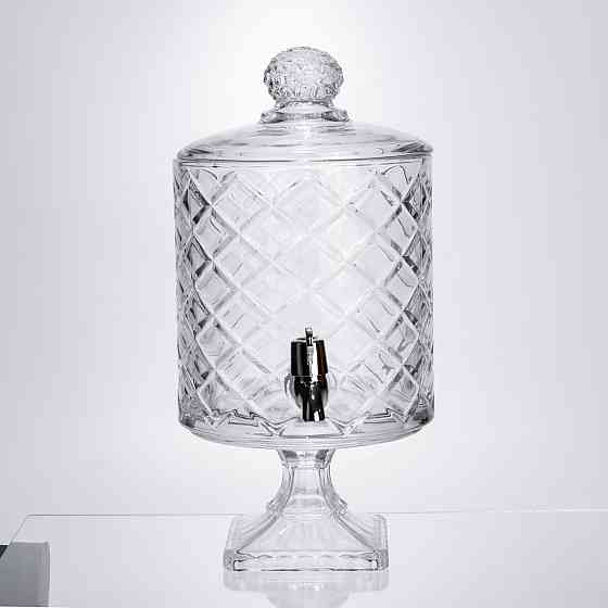 Лимонадниця скляна з краном на підставці 4.5 л Київ