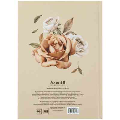 Книга записная Axent Beauty А5, 96 листов, клетка, твердая обложка (8459-7-A) Винница