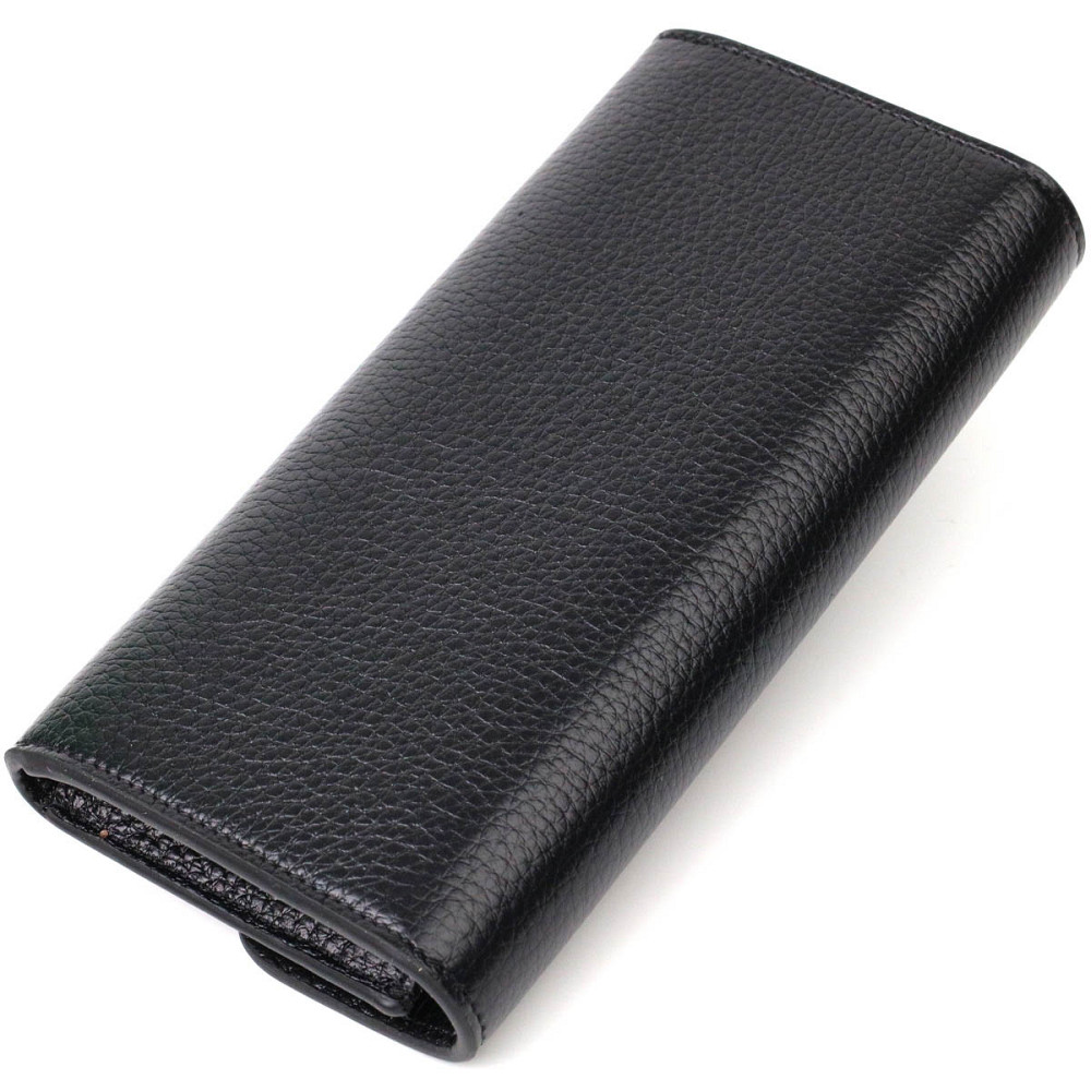 Классический женский кошелек с монетницей на молнии из натуральной кожи Черный (Tony Bellucci) Киев - изображение 6