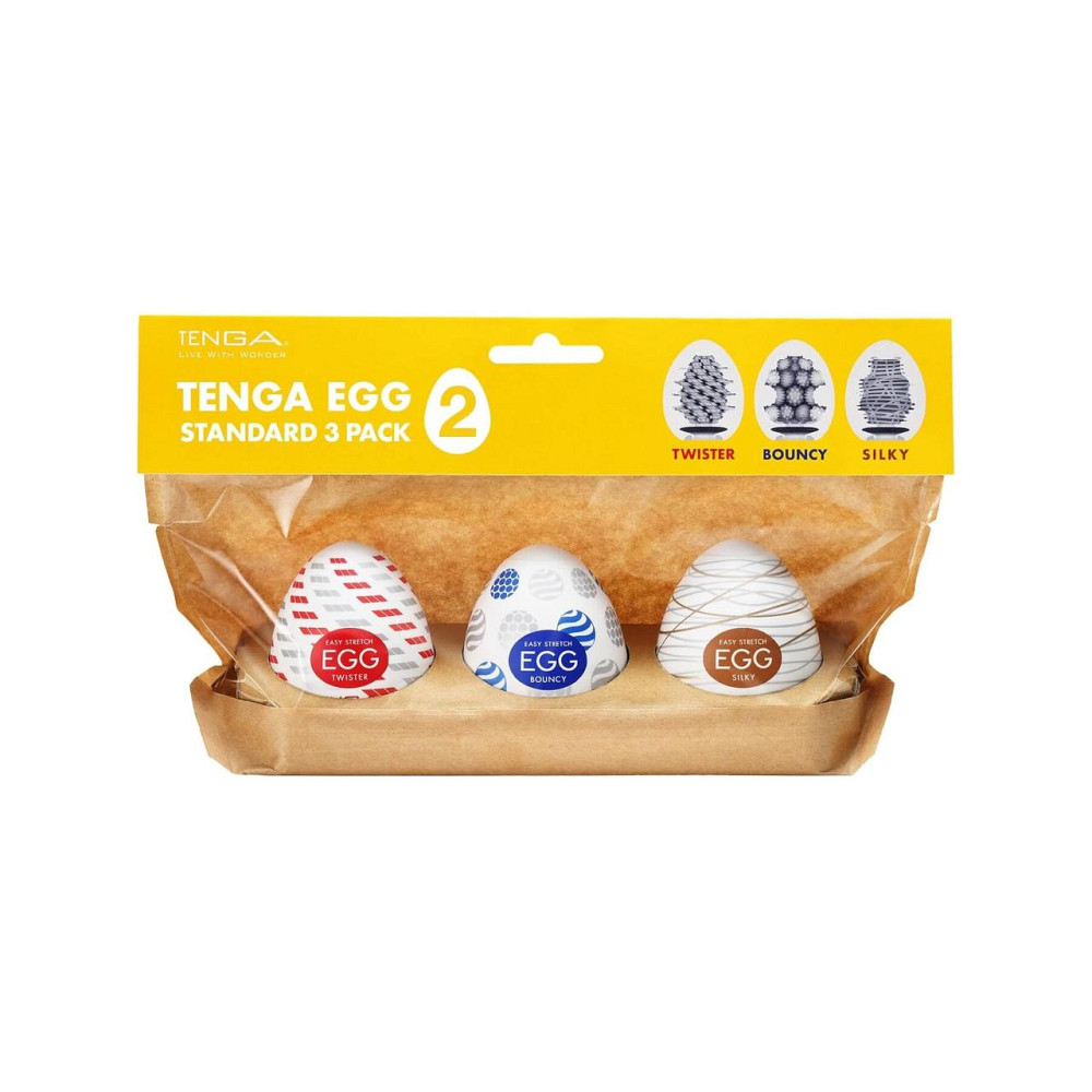 Набір мастурбаторів-яєць Tenga Egg Standard 3 Pack 2 (Twister, Bouncy, Silky) Sex Aura Київ - фото 1
