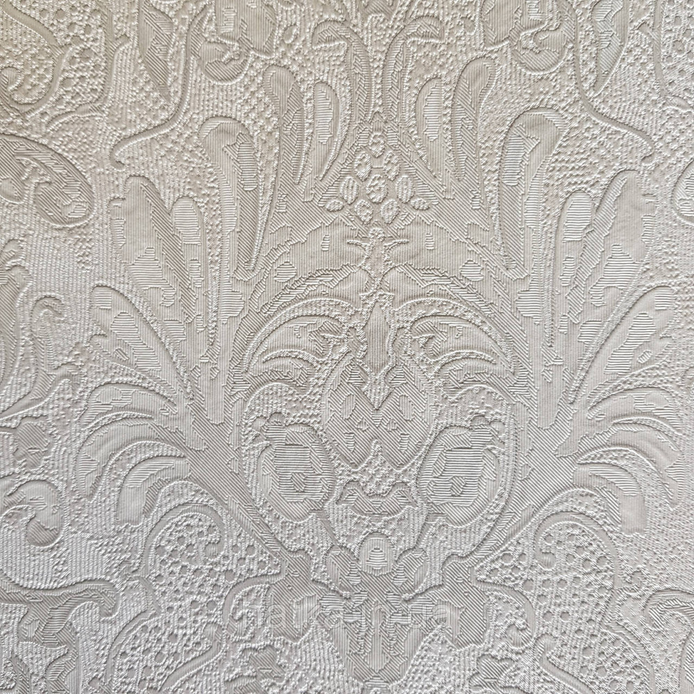 Обои метровые виниловые на флизелине Yuanlong Samsara метровые вензеля завитки структурные белые серые Киев - изображение 3