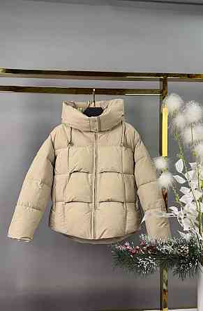 Детская зимняя бежевая куртка для девочки подростка 134,158 Николаев