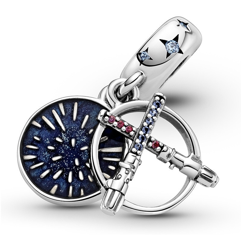 Серебряный Шарм-подвеска Пандора  Световые мечи, из серии «Звездные войны» 799252C01MasterSem Киев - изображение 1