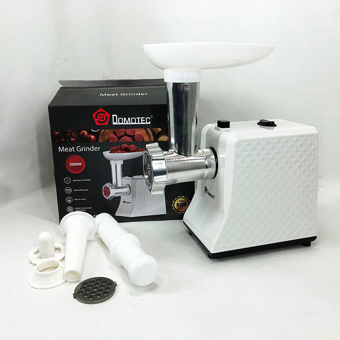 Мясорубка с решеткой для фарша Domotec, Мясорубка с металлическим корпусом, Мясорубки хорошего качества HU-97 Львов - изображение 8