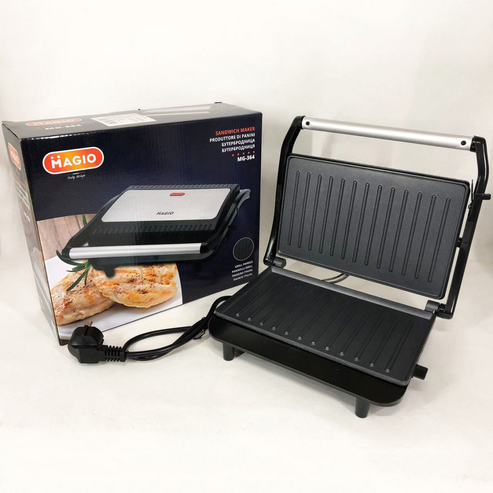 Настільний гриль для гамбургерів електричний Magio, Електрогри для м'ясних страв Грильниця стейків EB-90 Львів - фото 12