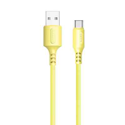 Дата кабель USB 2.0 AM to USB-C 1.0m soft silicone yellow ColorWay (CW-CBUC043-Y) Винница