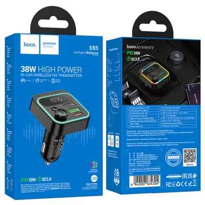 FM модулятор HOCO E85, Black, Box Вінниця