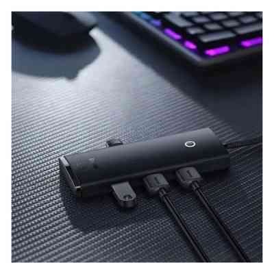 Концентратор Baseus USB 3.0 to 4xUSB 3.0 0.25m black (WKQX030001) Вінниця