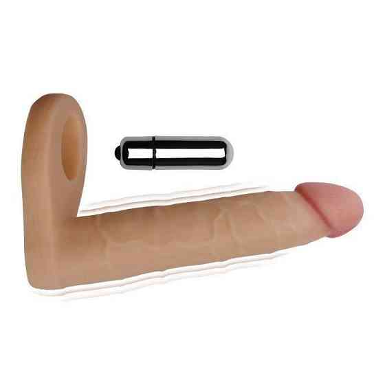 Насадка для подвійного проникнення - The Ultra Soft Double Vibrating 6.25 " Sex Aura Київ