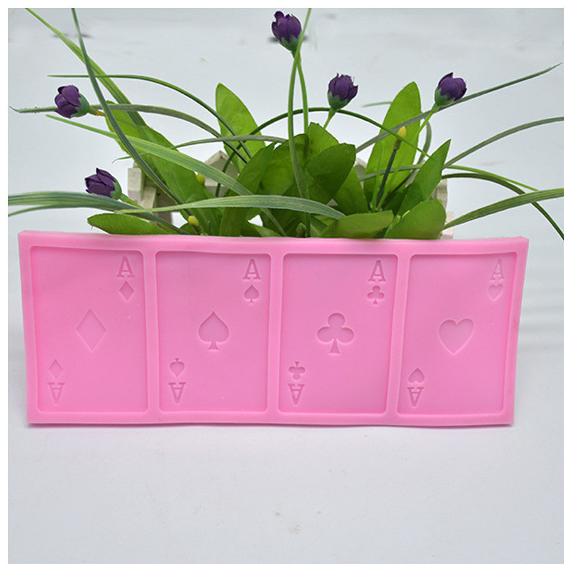 Молд силиконовый Карты 84 на 214 мм розовый Киев - изображение 8