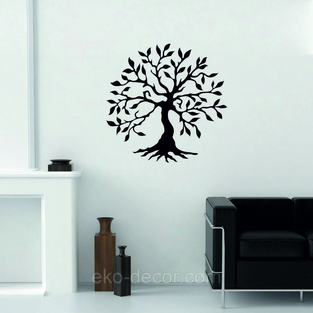 Декоративне настінне Панно «Дерево серце» Декор на стіну 70*33 см, Чорний Київ - фото 4